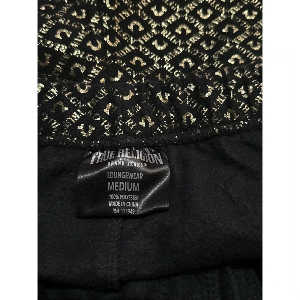 TRUE RELIGION Unisex Loungewear Allover print Fleece Pajama Pants Size: Medium